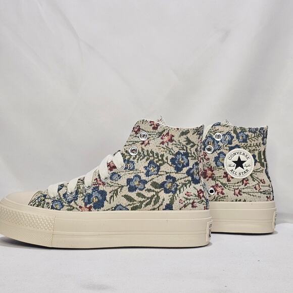 Converse Women's CTAS Lift Platform Tapestry Hi Tops Size 5.5 A11992C NWT - Picture 1 of 8